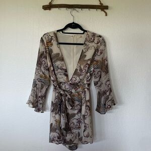 Colorful mid sleeve romper